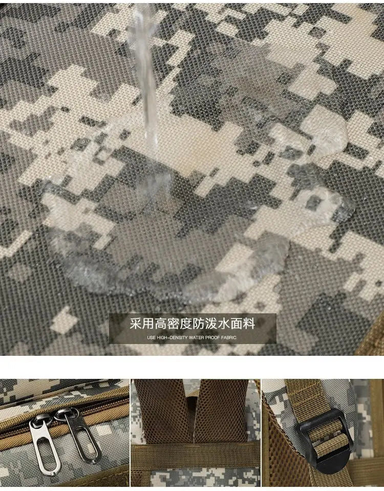 Mochila Oxford de Grande Capacidade 80L Camuflada para Camping Viagens e Montanhismo