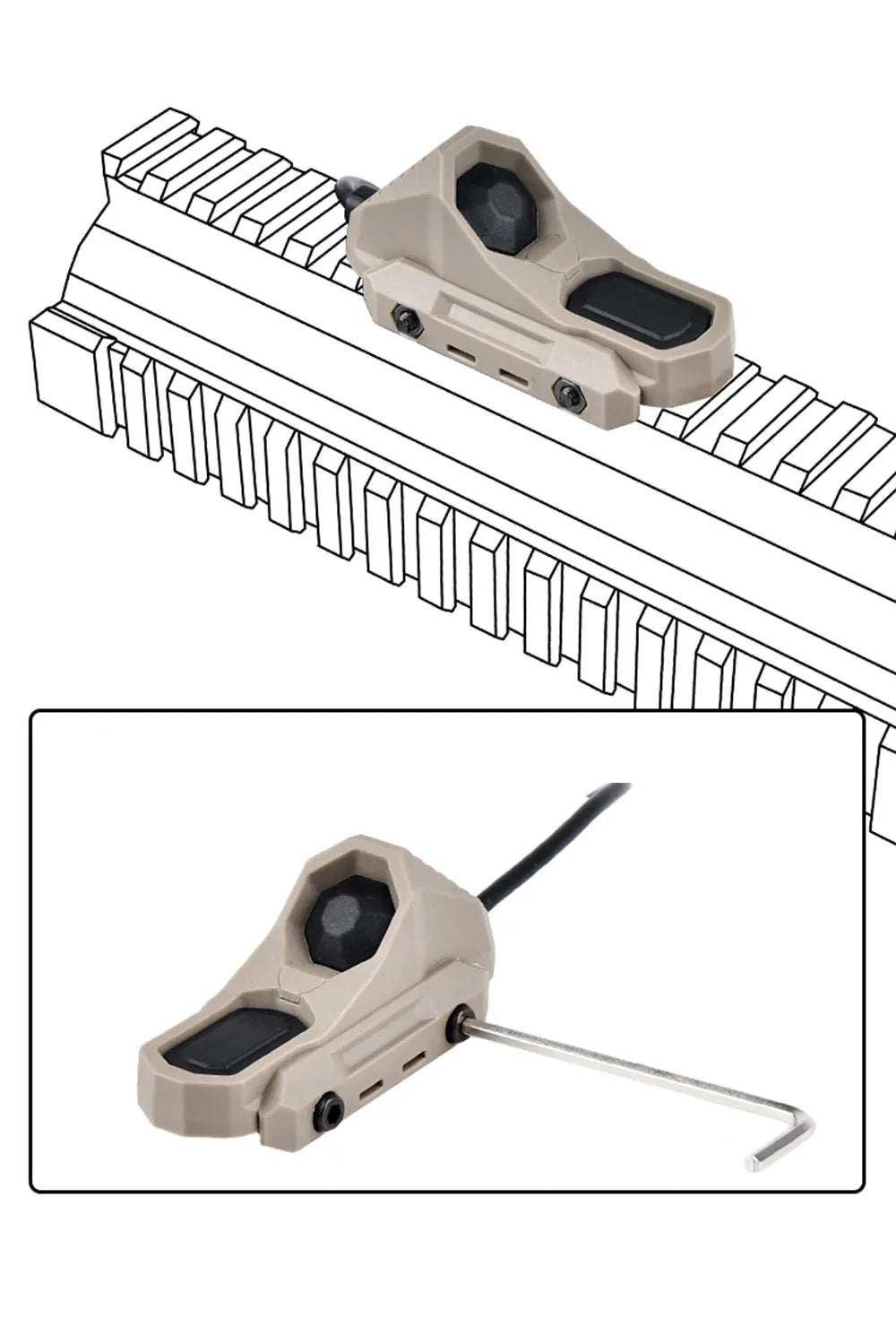 Lanterna tática Surefire SF M600 com interruptor AXON trilho Picatinny 20mm