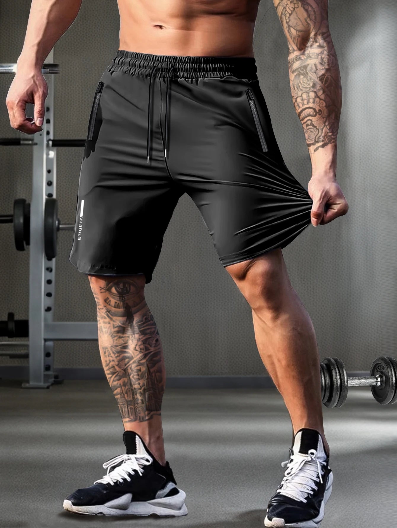 Calçao para esportes masculino 2 em 1