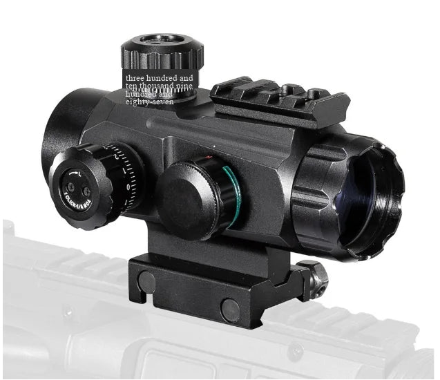 Mira telescópica Spirit Fox metálica 1x35 com ponto vermelho e trilho 20mm