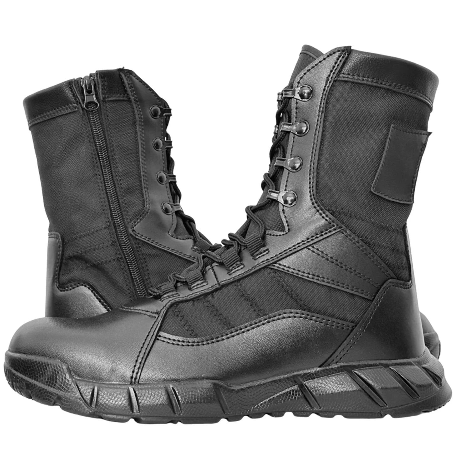 Botas táticas tipo coturno masculinas leves de couro botas de combate anti-colisão para treinamento