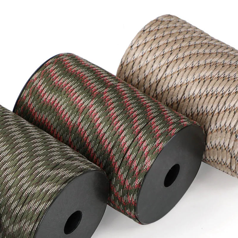 Corda de paraquedas padrão militar com 550 com 9 núcleos com 4 mm para áreas externas