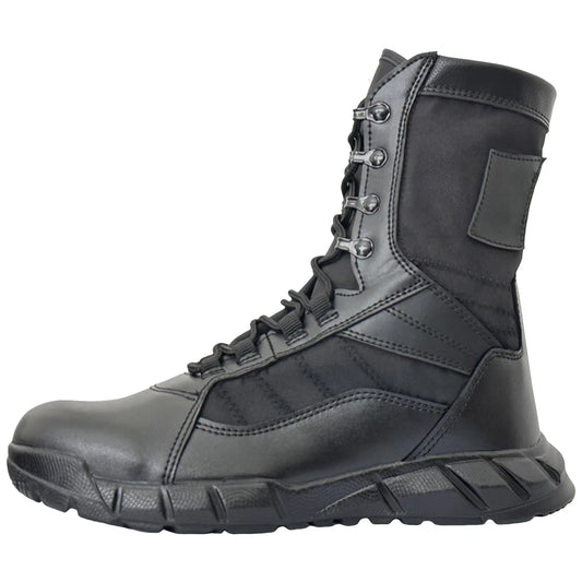 Botas táticas tipo coturno masculinas leves de couro botas de combate anti-colisão para treinamento