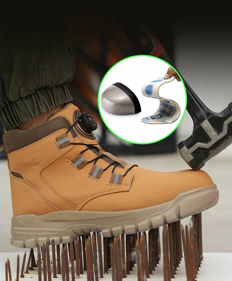 Botas de segurança impermeáveis em aço indestrutível Anti-Smash resistente a cortes